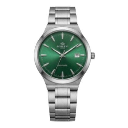 ROSCANI ROSW4559K7 GREEN DIAL 40MM DATE DISPLAY STAINLESS STEEL STRAP ANALOG MEN WATCH